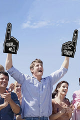 Black WE’RE NO.1 Game Day EVA Foam Cheering Gloves Other Accessories JT's Designer Fashion