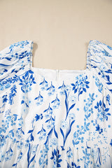Sky Blue Floral Print Sweetheart Neck Plus Size Midi Dress Plus Size Midi Dresses JT's Designer Fashion