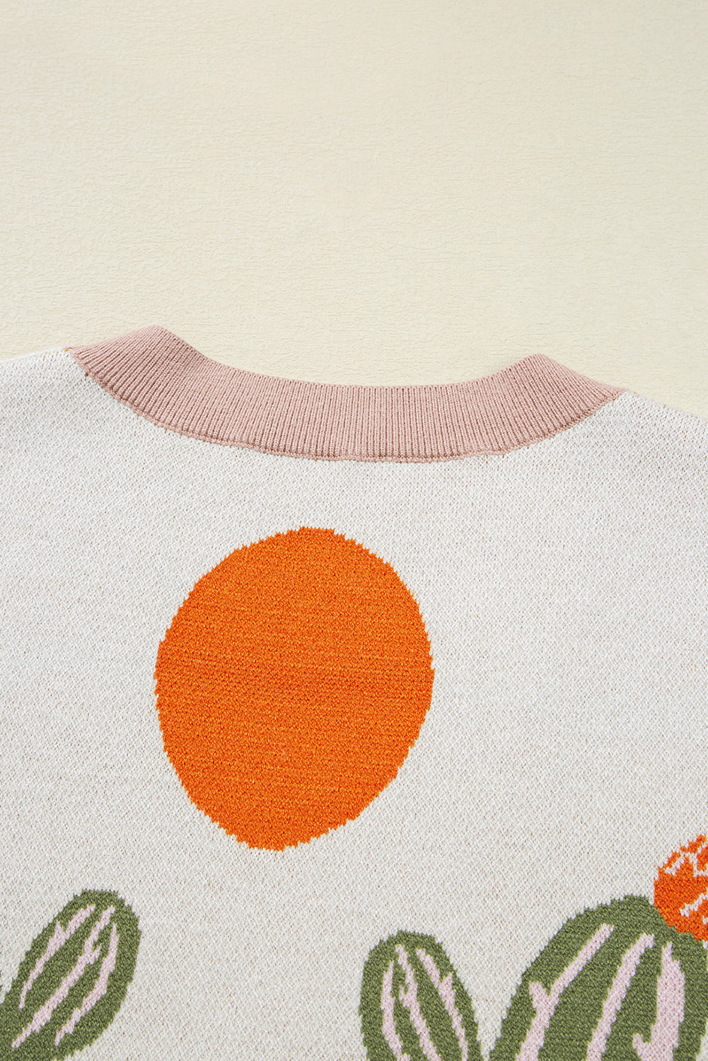 Apricot Desert Cactus Buttoned Front Sweater Cardigan Cardigans JT's Designer Fashion