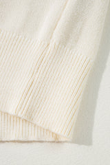 Apricot Boo Knitted Pattern Ribbed Edge Drop Shoulder Sweater Sweaters JT's Designer Fashion
