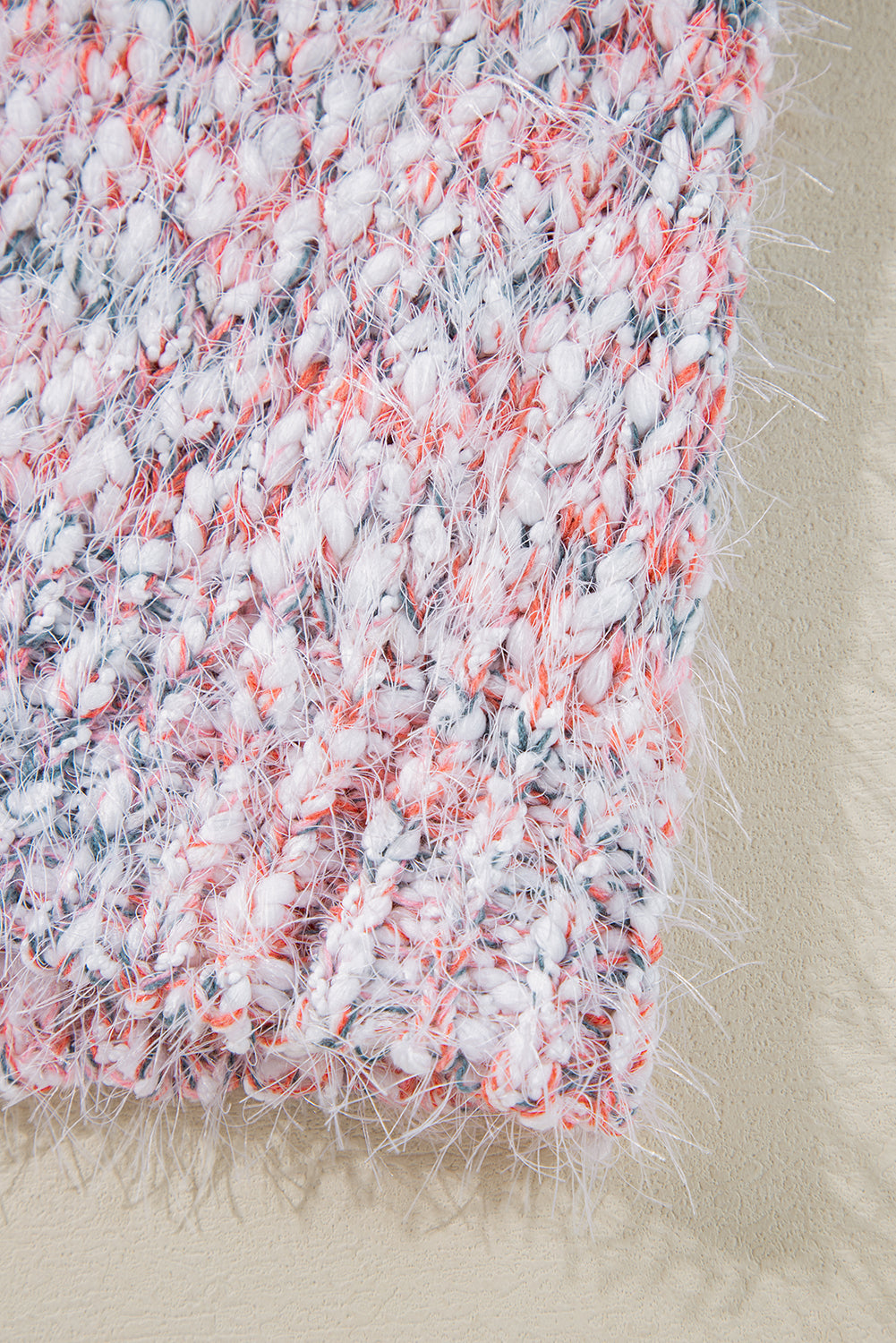 Pink Multicolor Confetti Open Front Knit Cardigan Cardigans JT's Designer Fashion