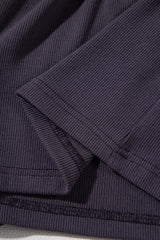Bristol Black Knit Open Back Cap Sleeve Drawstring Romper Jumpsuits & Rompers JT's Designer Fashion