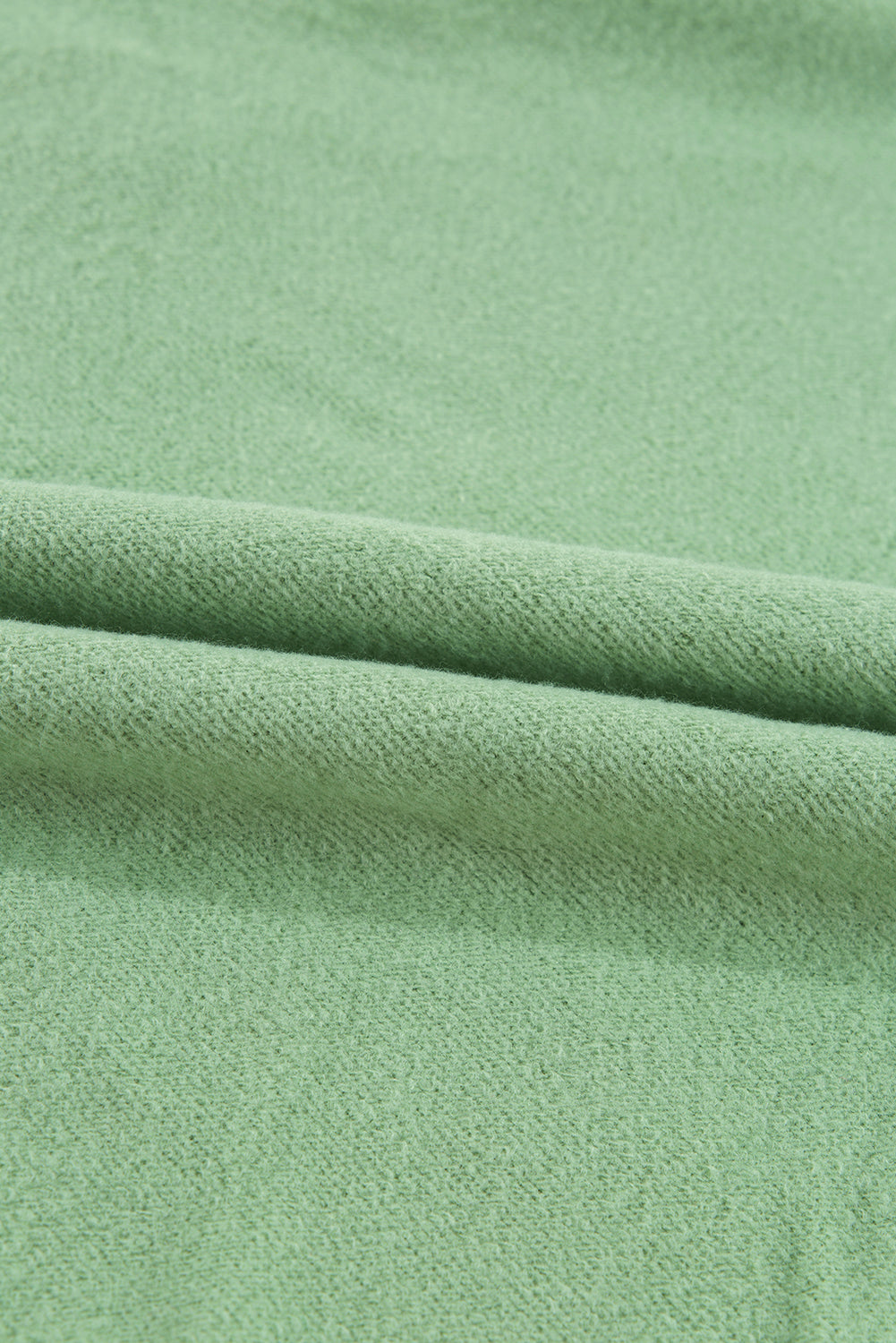 Smoke Green Solid Fleece Lined Drop Shoulder Terry Sweatshirt Sweatshirts & Hoodies JT's Designer Fashion