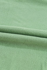 Smoke Green Solid Fleece Lined Drop Shoulder Terry Sweatshirt Sweatshirts & Hoodies JT's Designer Fashion