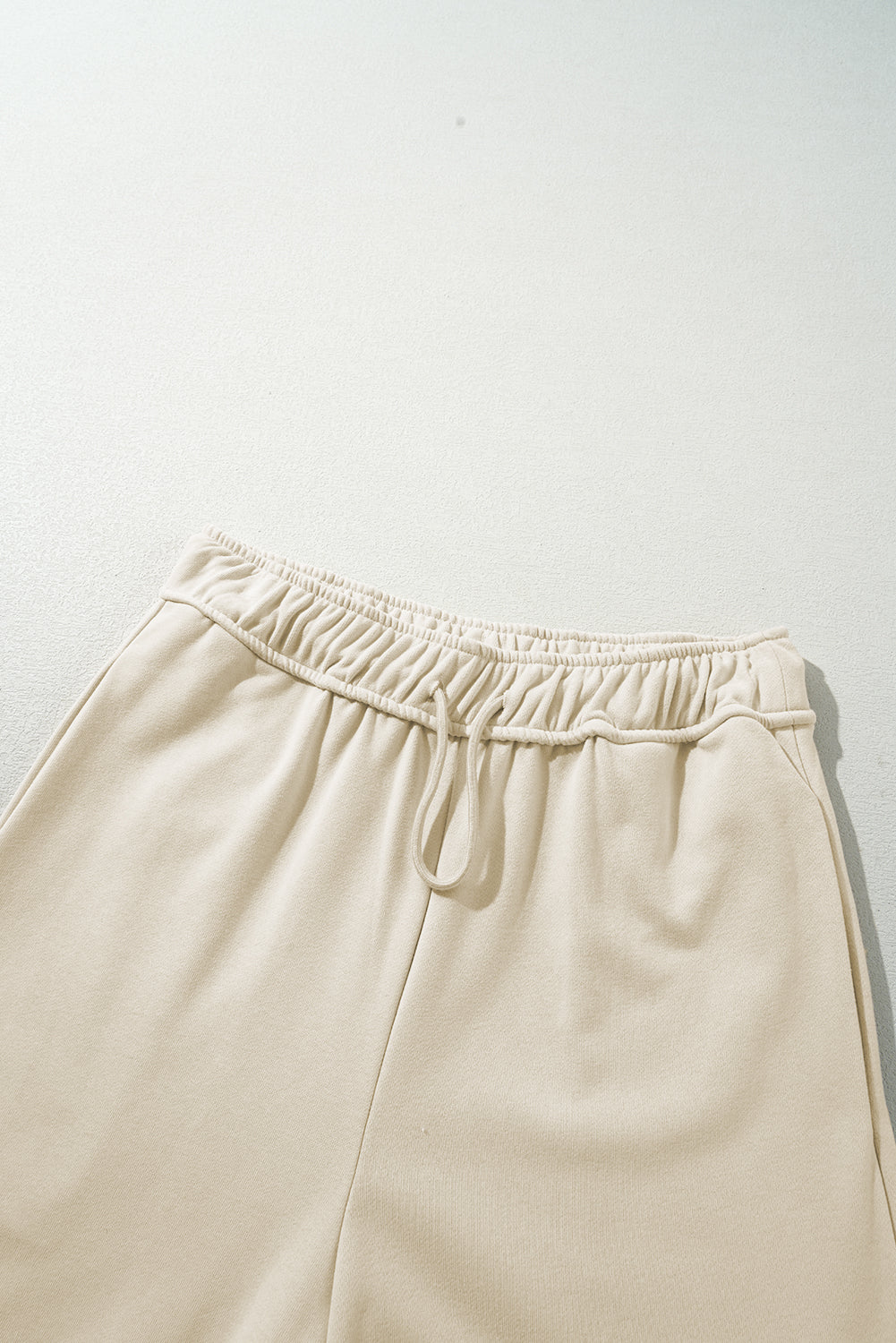 Apricot Loop Drawstring Casual Wide Leg Pants Pants & Culotte JT's Designer Fashion