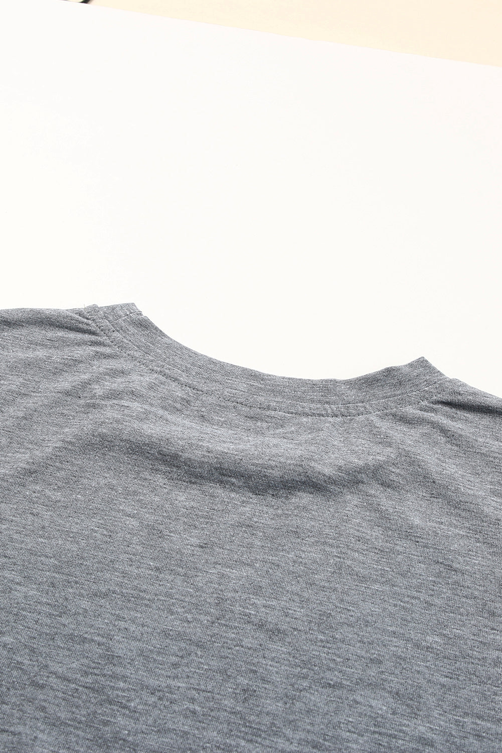 Gray CASH Letter Print T Shirt Graphic Tees JT's Designer Fashion