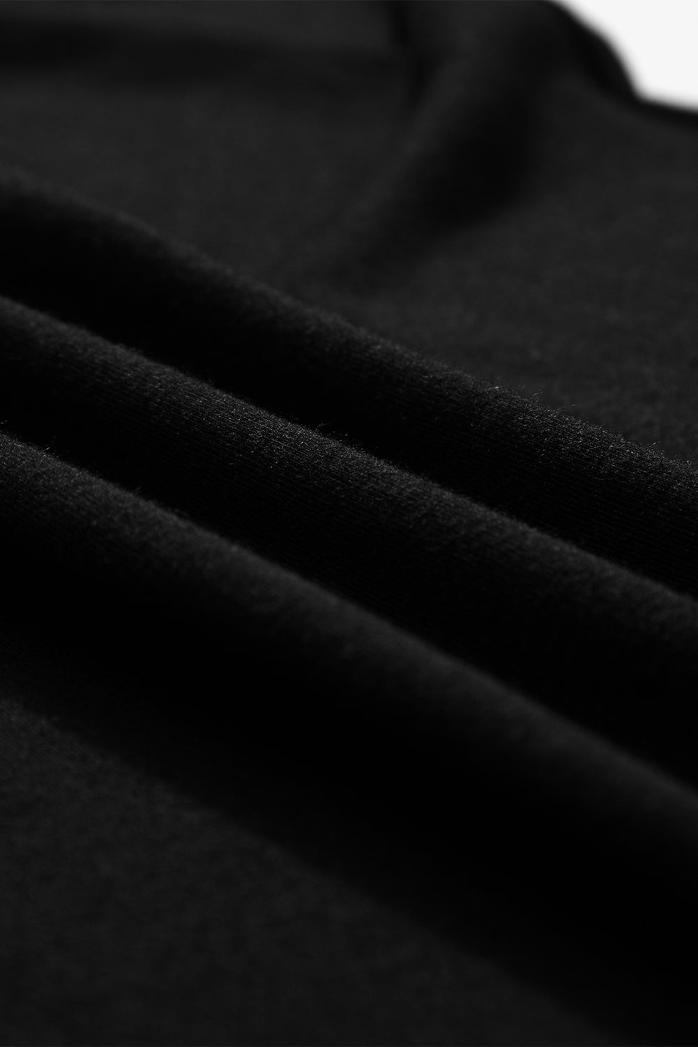 Black Contrast Lace Raglan Sleeve Pleated Detail Shift Dress T Shirt Dresses JT's Designer Fashion