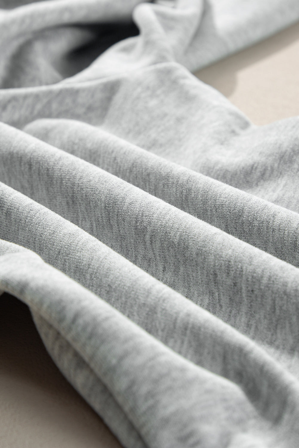 Light Grey Solid Color Fleece Lined Drawstring Waist Joggers Pants & Culotte JT's Designer Fashion
