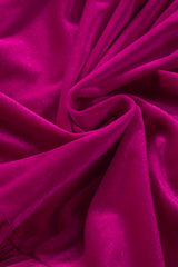 Rose Red Shirred V Neck Tiered Ruffled Velvet Plus Size Maxi Dress Plus Size Dresses JT's Designer Fashion
