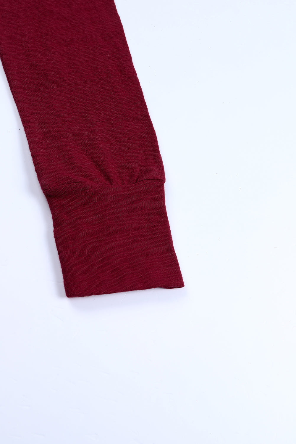 Fiery Red Solid Crew Neck Long Sleeve Top Long Sleeve Tops JT's Designer Fashion