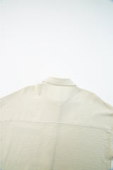 Beige Pure Color Patch Pocket Shirt Blouses & Shirts JT's Designer Fashion