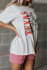 White TEXAS Cowboy Printed Western Fashion T Shirt Graphic Tees JT's Designer Fashion