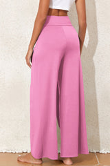 Bonbon Knotted Drop Waist Split Leg Relaxed Pants Pants & Culotte JT's Designer Fashion