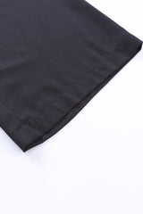 Black Drawstring Elastic Waist Casual Wide Leg Pants Pants & Culotte JT's Designer Fashion