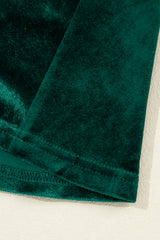 Evergreen Velvet High Neck Tiered Ruffle Mini Dress Mini Dresses JT's Designer Fashion
