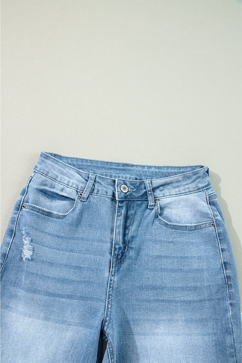 Myosotis High Rise Shift Slit Leg Straight Jeans Jeans JT's Designer Fashion