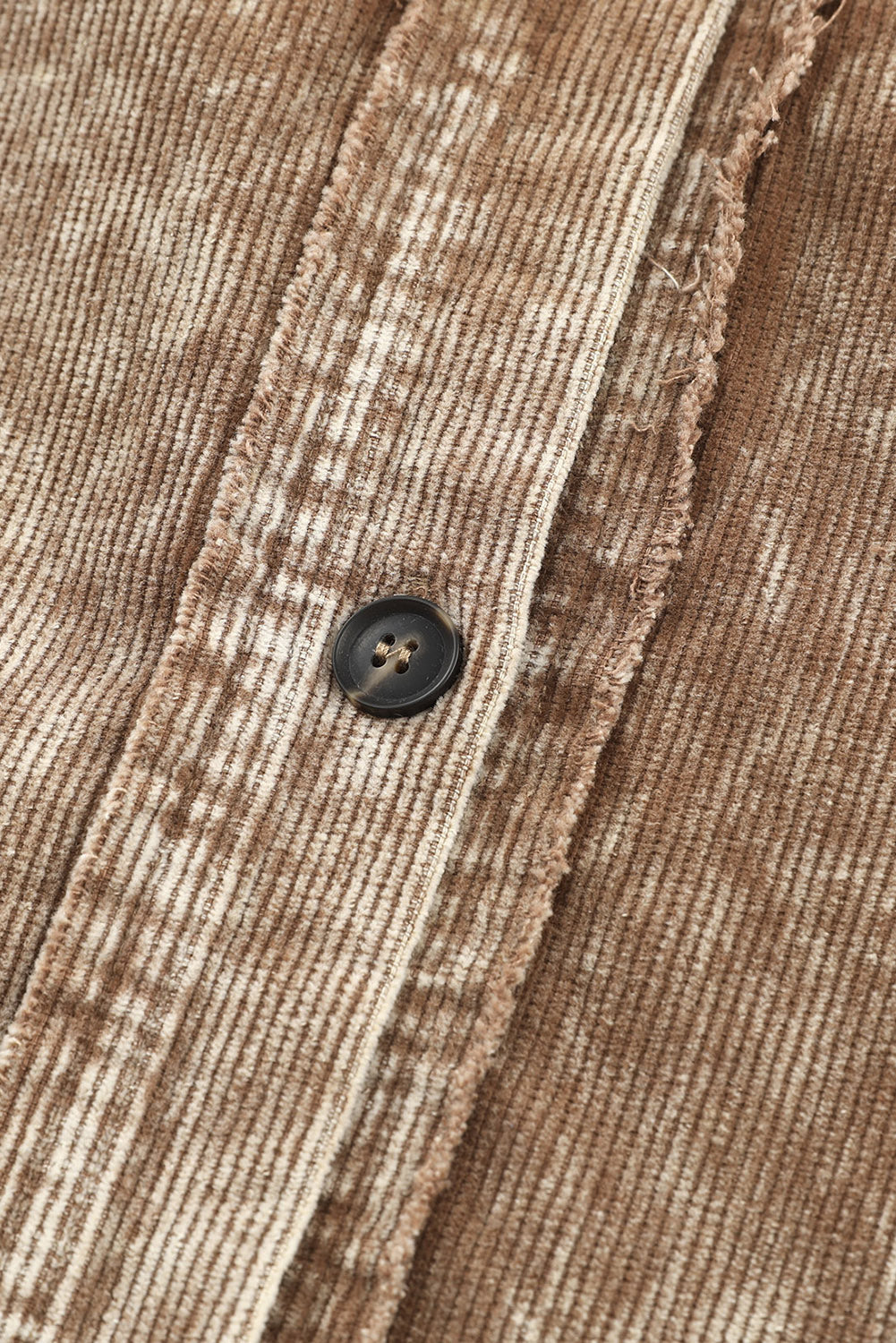 Khaki Vintage Distressed Mineral Wash Oversized Shacket Jackets JT's Designer Fashion