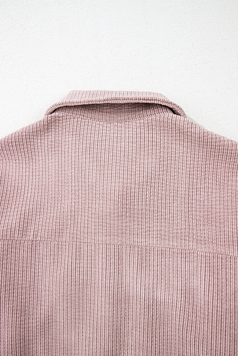 Light Pink Corduroy Flap Pocket Button Up Shacket Jackets JT's Designer Fashion