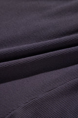 Bristol Black Knit Open Back Cap Sleeve Drawstring Romper Jumpsuits & Rompers JT's Designer Fashion