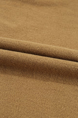Camel Solid Fleece Lined Drop Shoulder High Low Sweatshirt Sweatshirts & Hoodies JT's Designer Fashion
