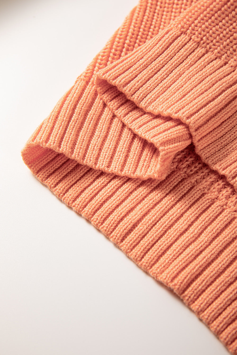Beige Colorblock Striped Drop Shoulder Cozy Sweater Sweaters JT's Designer Fashion