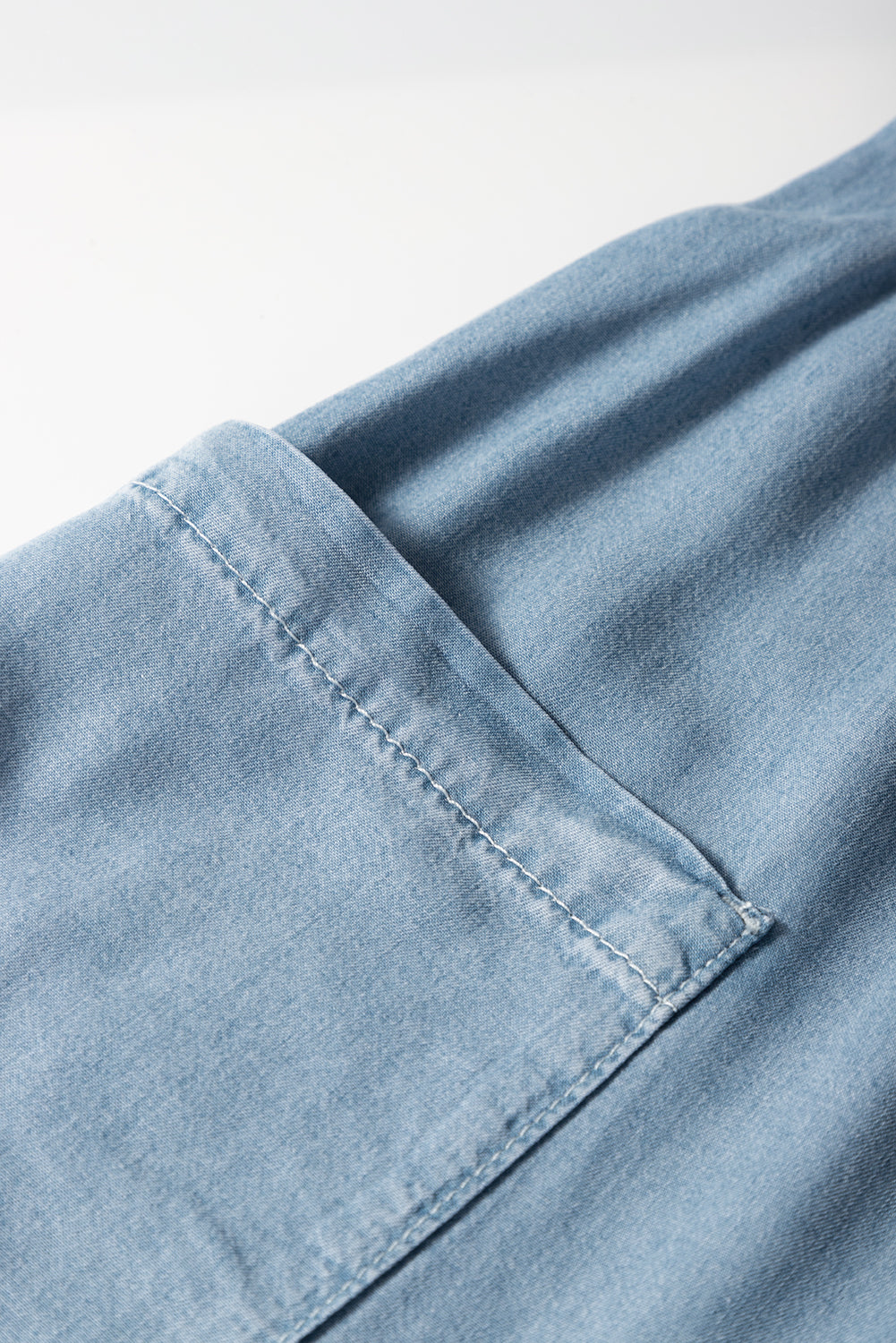 Beau Blue Buttoned Front High Waist Side Pockets Denim Maxi Skirt Skirts & Petticoat JT's Designer Fashion