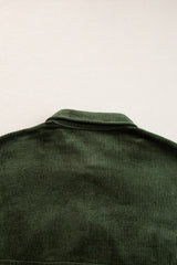 Blackish Green Snap Buttons Colorblock Plaid Shacket Plaid Shackets JT's Designer Fashion