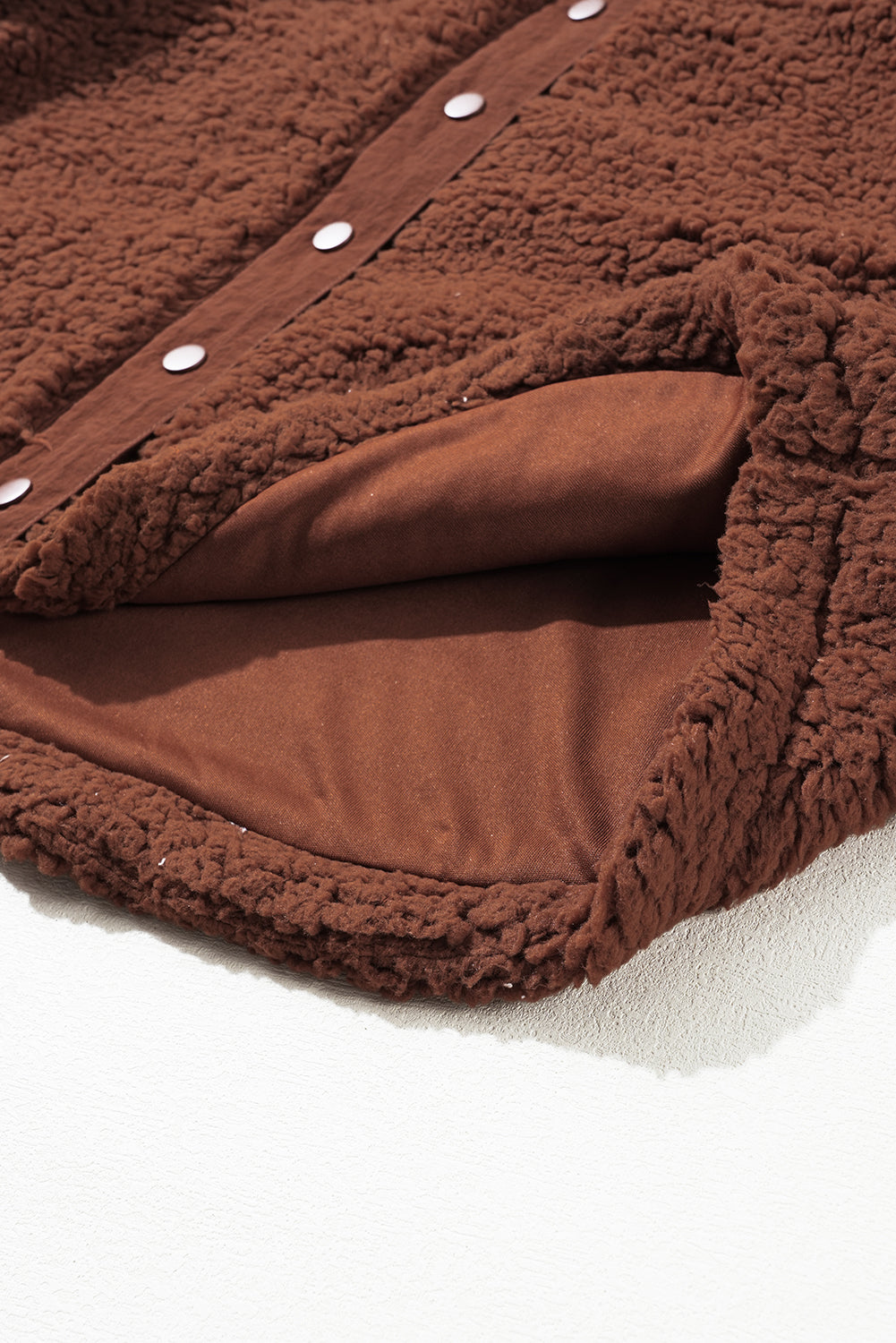 Red Clay Faux Shearling Teddy Bear Jacket Jackets JT's Designer Fashion