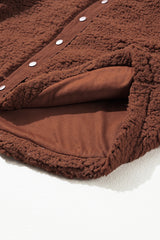 Red Clay Faux Shearling Teddy Bear Jacket Jackets JT's Designer Fashion