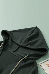 Gray Exposed Seam Raw Edge Hoodie with Pockets Sweatshirts & Hoodies JT's Designer Fashion