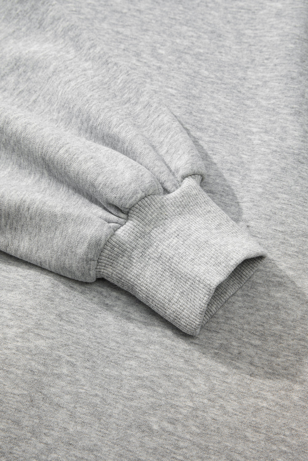 Light Grey Fleece Lined Half Zipper Kangaroo Pockets Loose Hoodie Sweatshirts & Hoodies JT's Designer Fashion