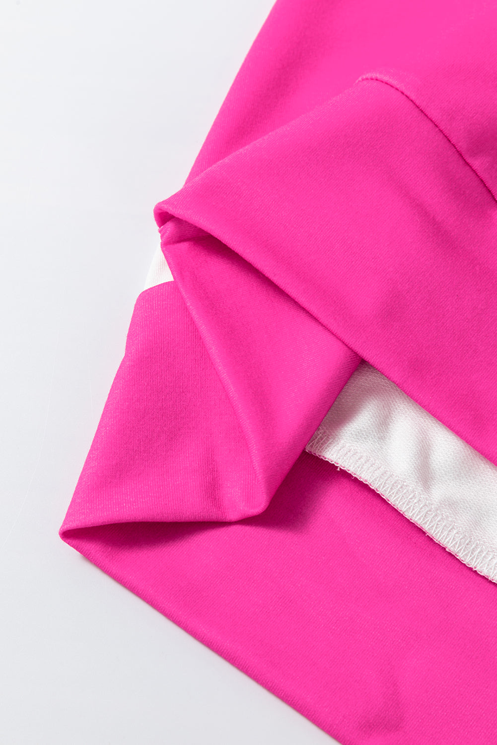 Rose Red Colorblock Striped Drop Shoulder Long Sleeve Top Long Sleeve Tops JT's Designer Fashion