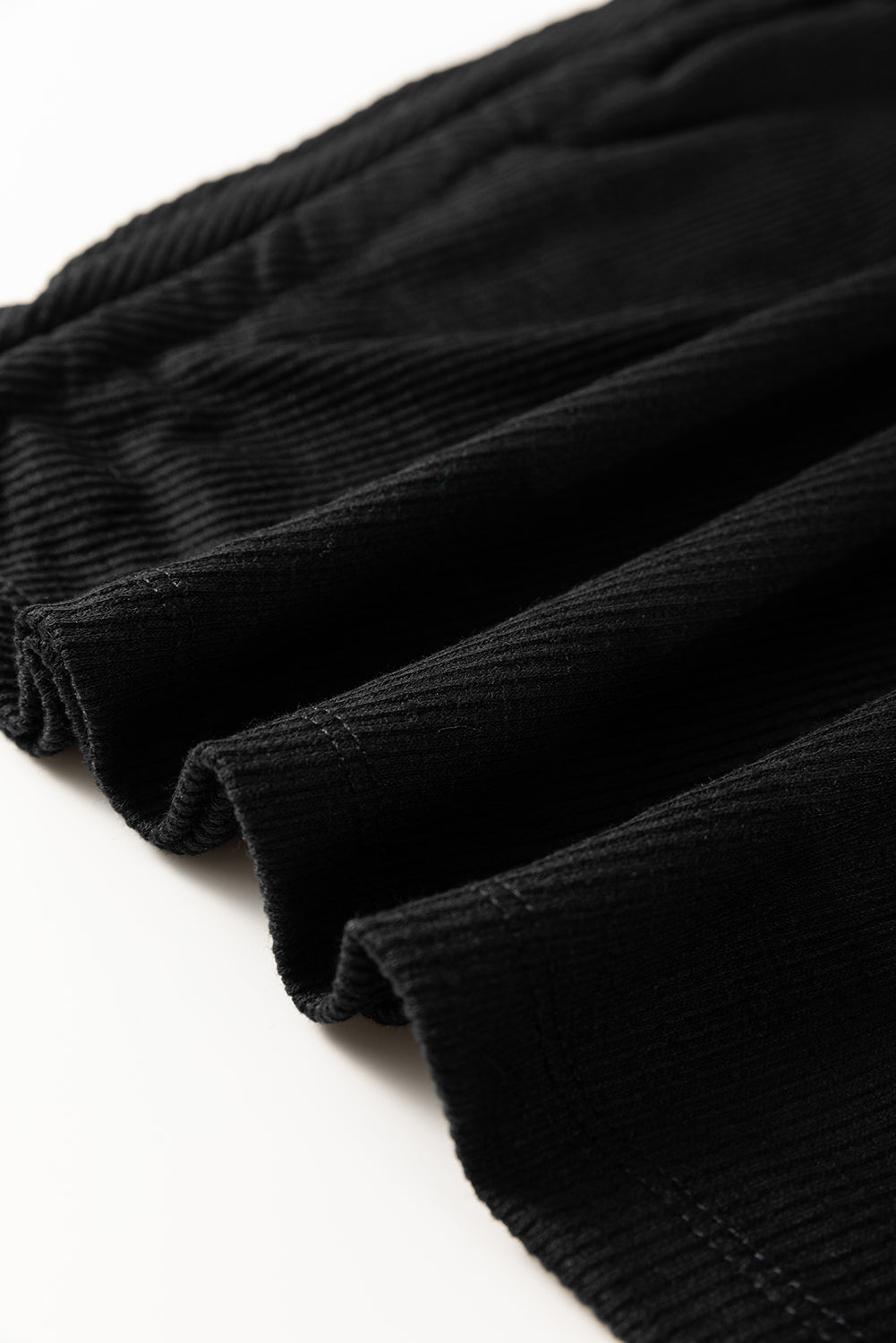 Black Racerback Ribbed Knit Drawstring Bodycon Dress Bodycon Dresses JT's Designer Fashion