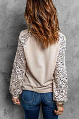 Leopard Print Pullover Top Long Sleeve Tops JT's Designer Fashion