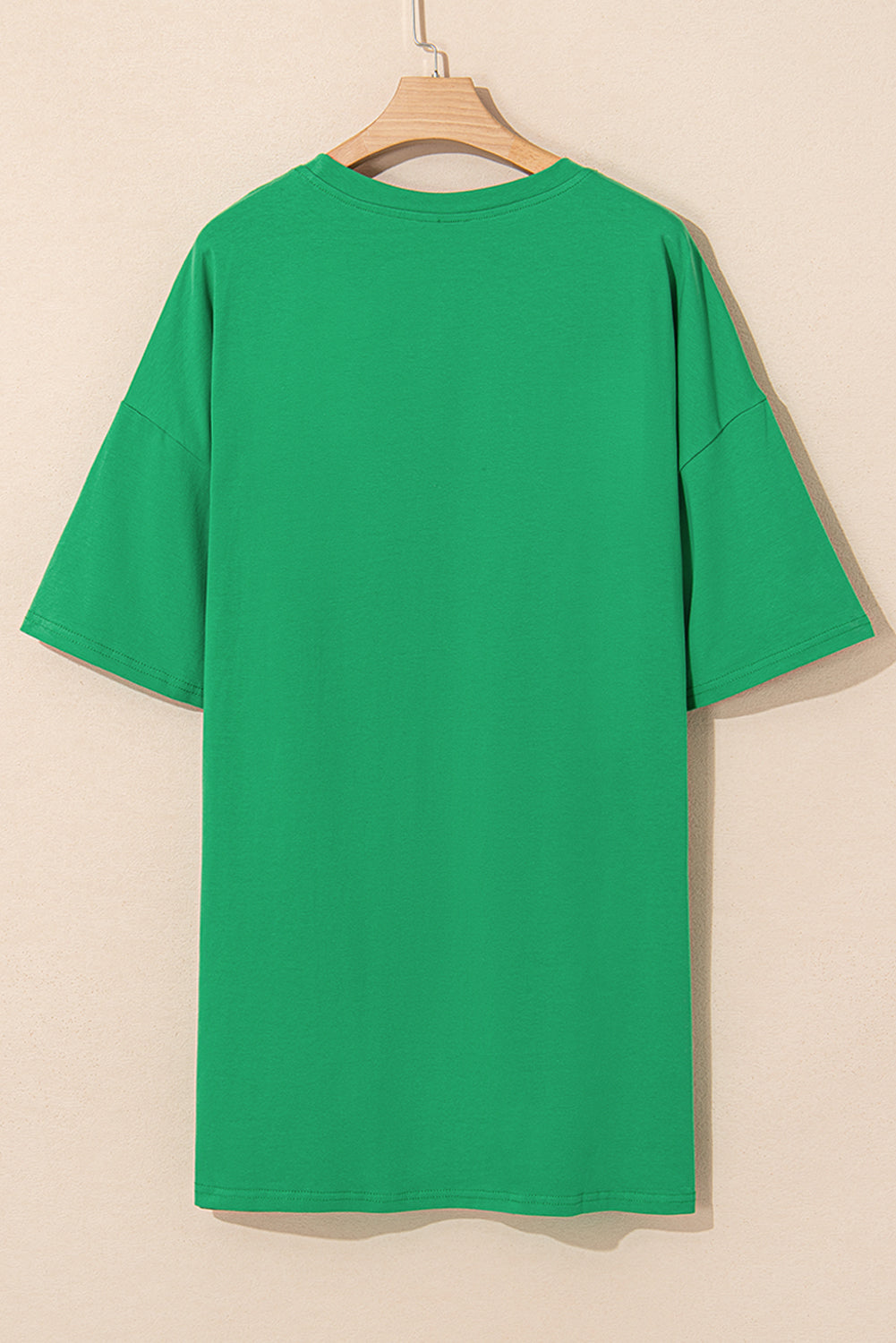 Bright Green Rhinestone Lucky Poker Cards Oversized T Shirt Mini Dress T Shirt Dresses JT's Designer Fashion