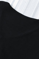 Black Solid Color V Neck Long Sleeve Knit Top Long Sleeve Tops JT's Designer Fashion