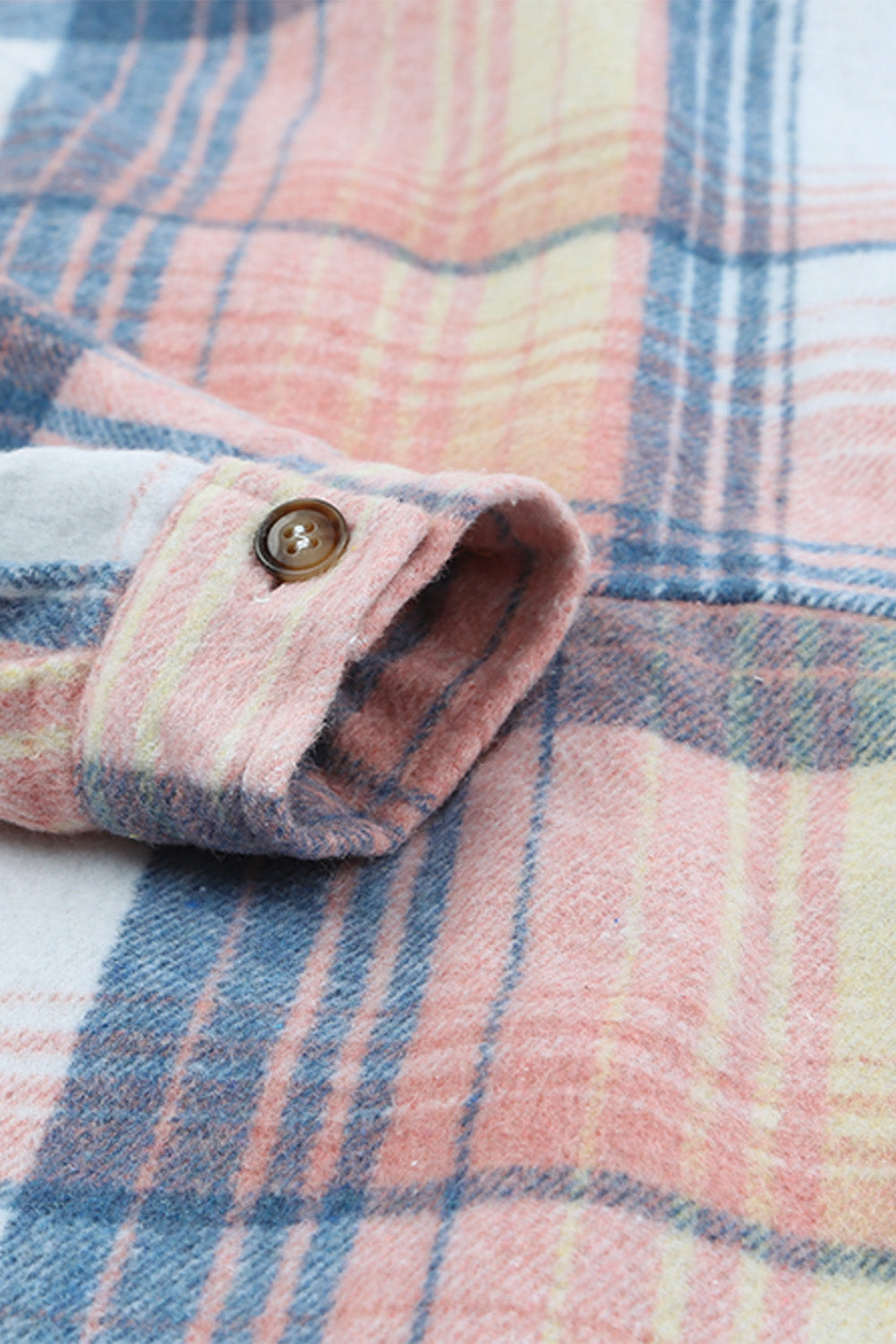 Pink Plaid Flap Pockets Shacket Plaid Shackets JT's Designer Fashion
