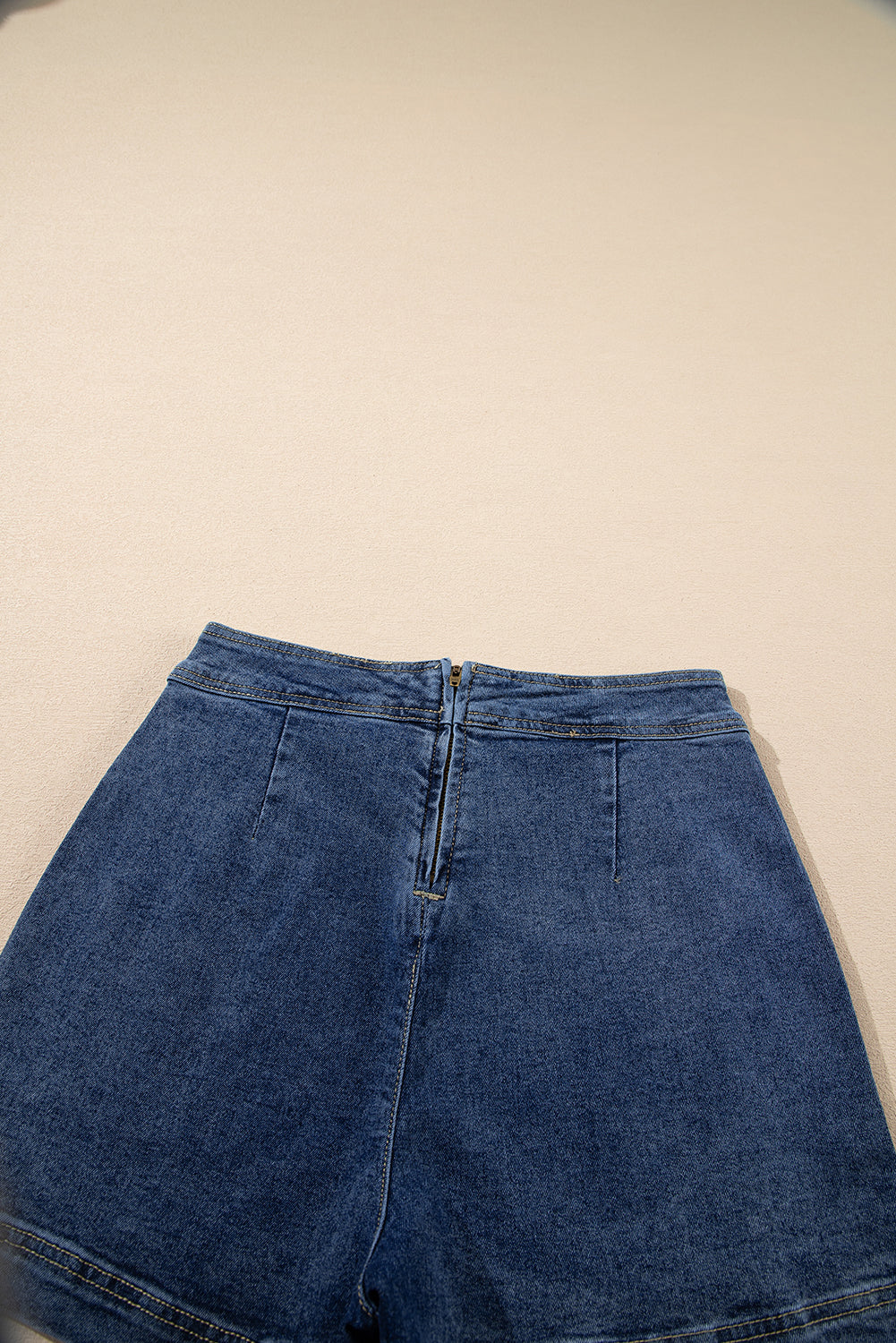 Ashleigh Blue Faux Wrapped Mini Denim Skort Denim Shorts JT's Designer Fashion