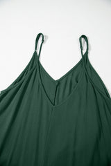 Duffel Green Spaghetti Straps Pocketed Slouchy Long Dress Maxi Dresses JT's Designer Fashion