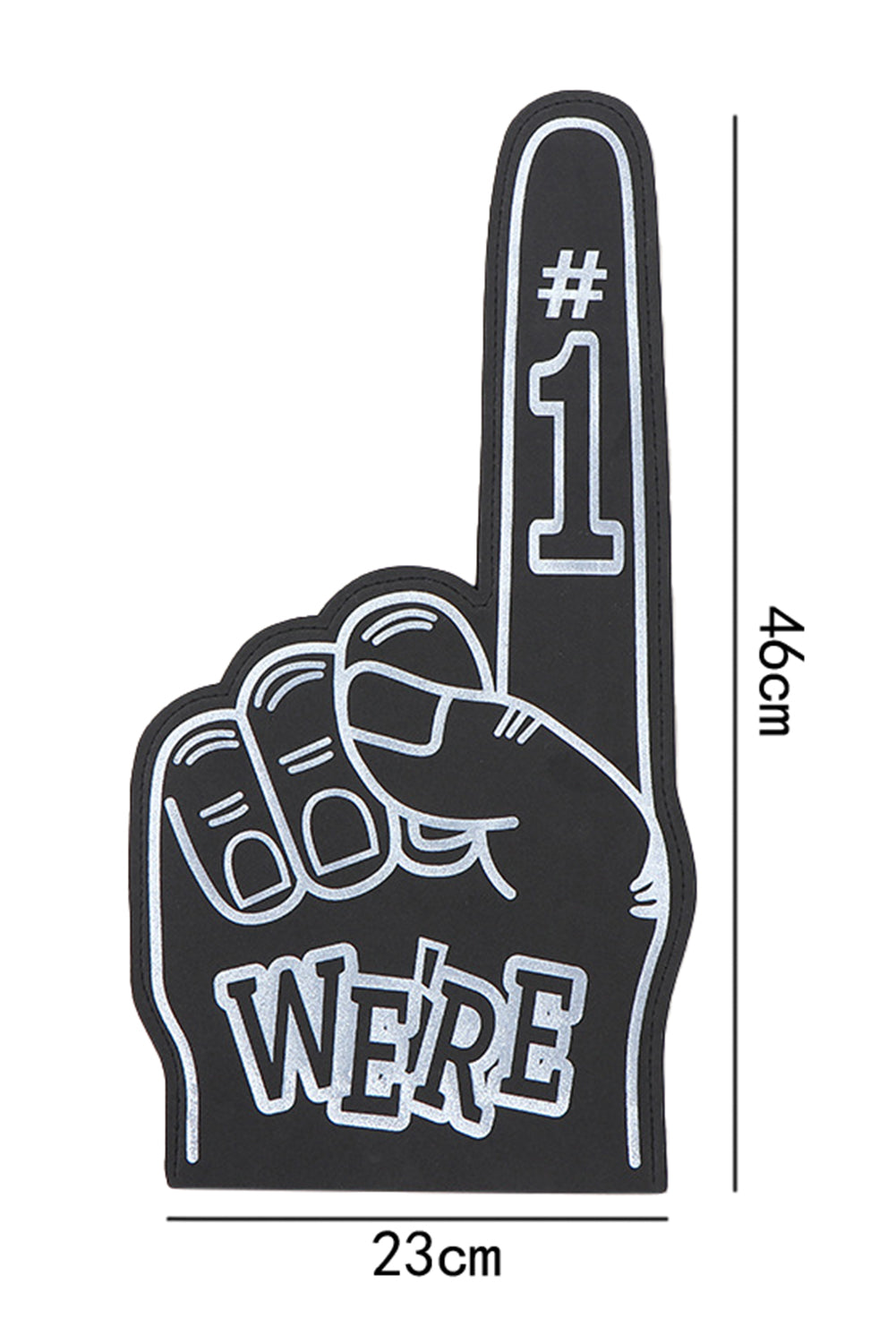 Black WE’RE NO.1 Game Day EVA Foam Cheering Gloves Other Accessories JT's Designer Fashion