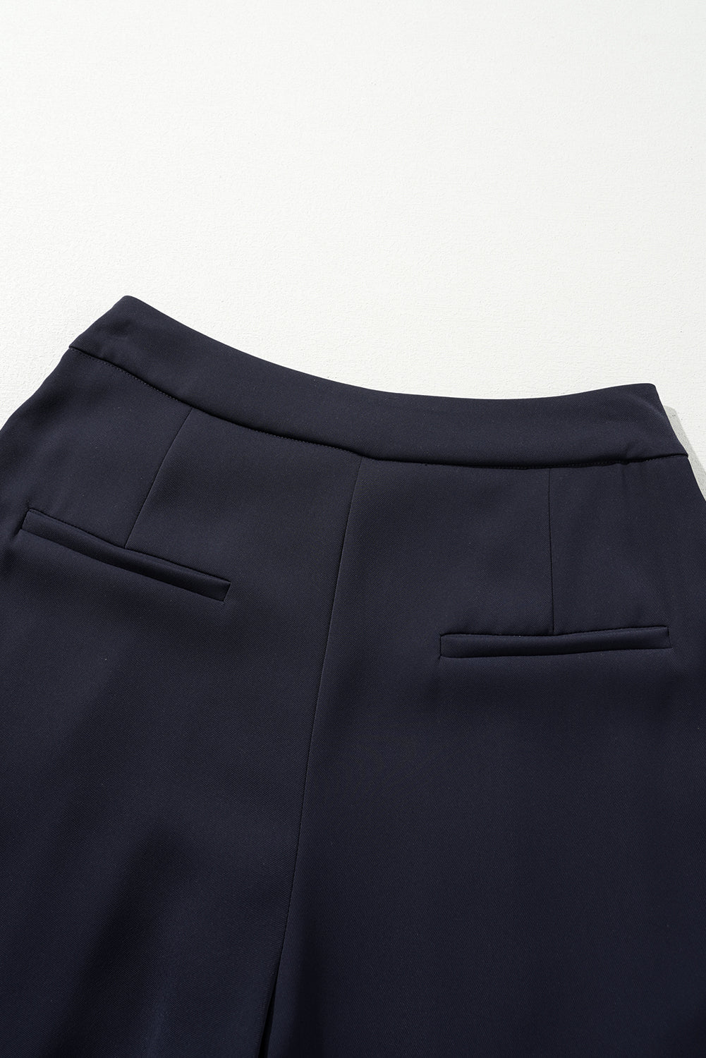 Dirty blue Dual Buttoned High Waist Pleated Wide Leg Pants Pants & Culotte JT's Designer Fashion
