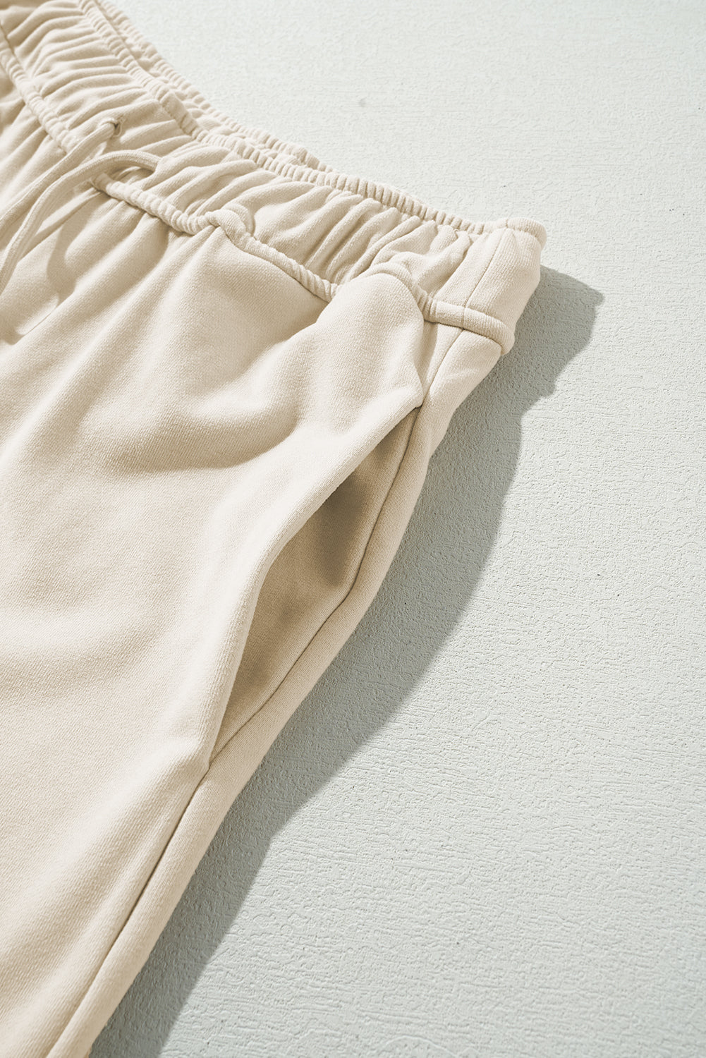Apricot Loop Drawstring Casual Wide Leg Pants Pants & Culotte JT's Designer Fashion