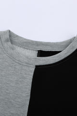 Color Block Round Neck Long Sleeves Pullover Sweatshirt Sweatshirts & Hoodies JT's Designer Fashion