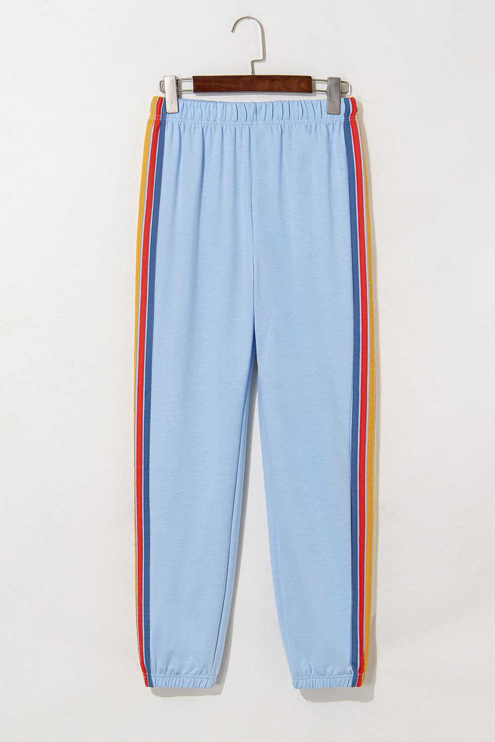 Light Blue Counting Rainbows High Waist Sweatpants Pants & Culotte JT's Designer Fashion