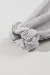 Light Grey Solid Kangaroo Pocket Half Zipper Oversized Hoodie Sweatshirts & Hoodies JT's Designer Fashion