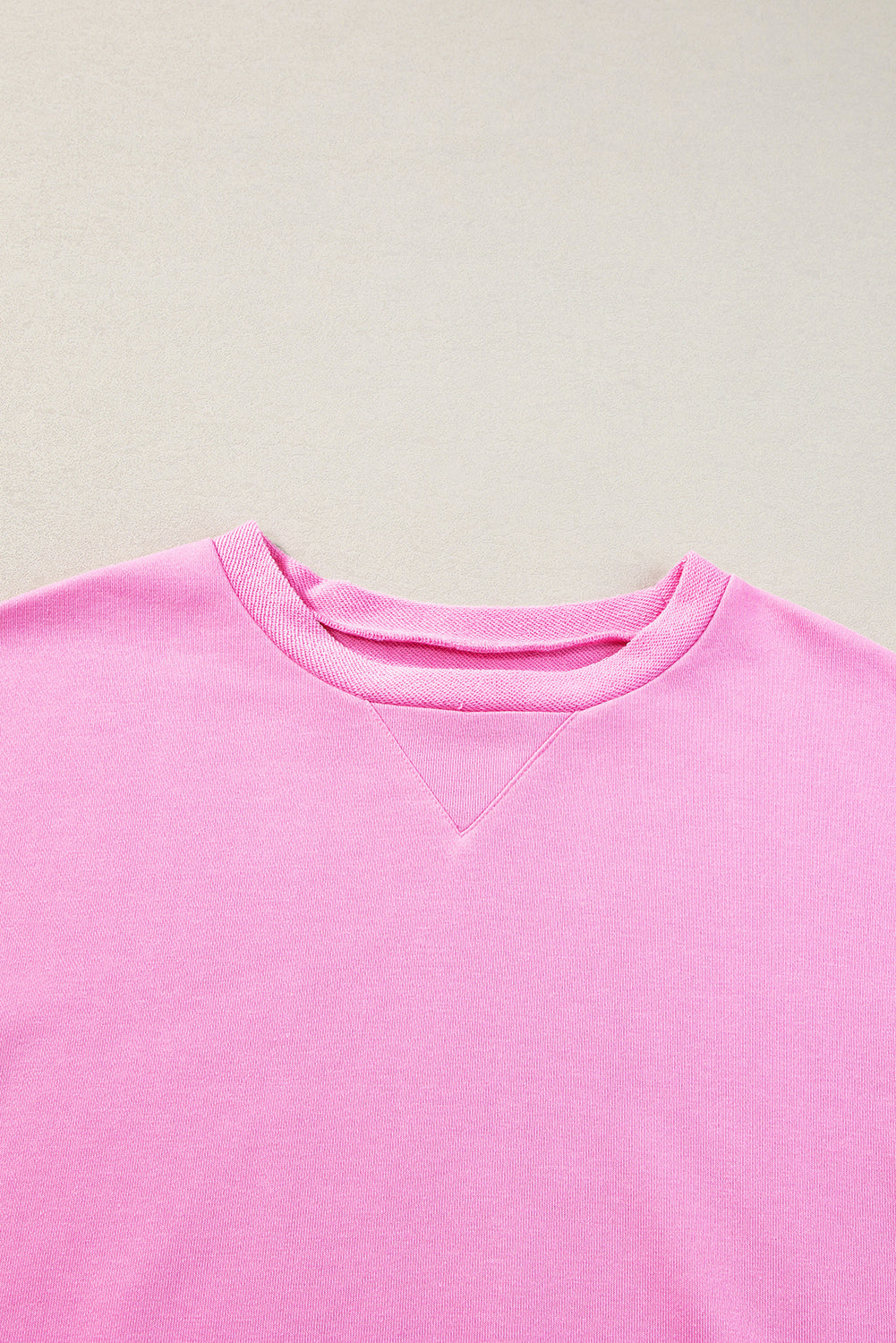 Pink Candy Colorblock French Terry Top Long Sleeve Tops JT's Designer Fashion