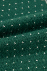 Green Christmas Snowflake Dotted Print Round Neck Sweater Sweaters JT's Designer Fashion