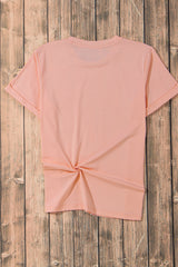 Pink Summer Food Bow Crawfish Printed T Shirt Graphic Tees JT's Designer Fashion