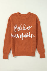 Flamingo Hello Pumpkin Graphic Sweater Sweaters JT's Designer Fashion