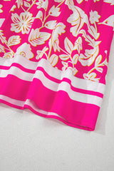 Rose Floral V Neck Crisscross Backless Long Dress Maxi Dresses JT's Designer Fashion